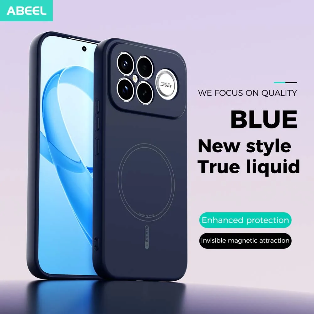 Magnetic Wireless Charging Liquid Silicone Shockproof Soft Case