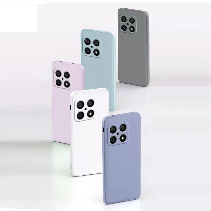 Für OnePlus 10Pro Hautgefühl Einfarbige Flüssigsilikon-Telefonhülle Stoßfeste Schutzhülle Feines Lochobjektiv Anti-Dr_voghion.com