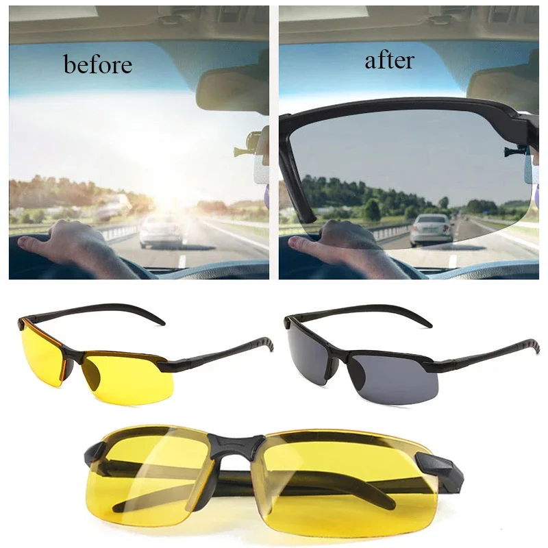 Sunglasses Anti-UV Night Vision Adult Day Night Driving For Men Fashion Polarized