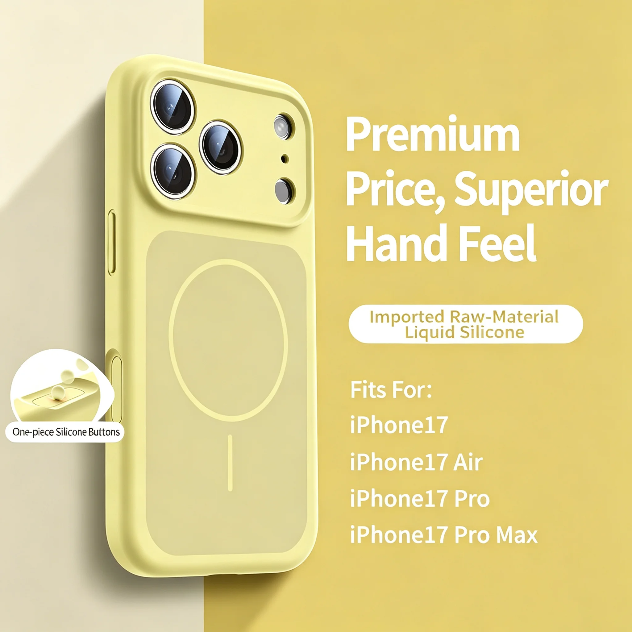 Lanyard Phone Case with Liquid Silicone Magnetic Cover and Magsafe Compatibility
