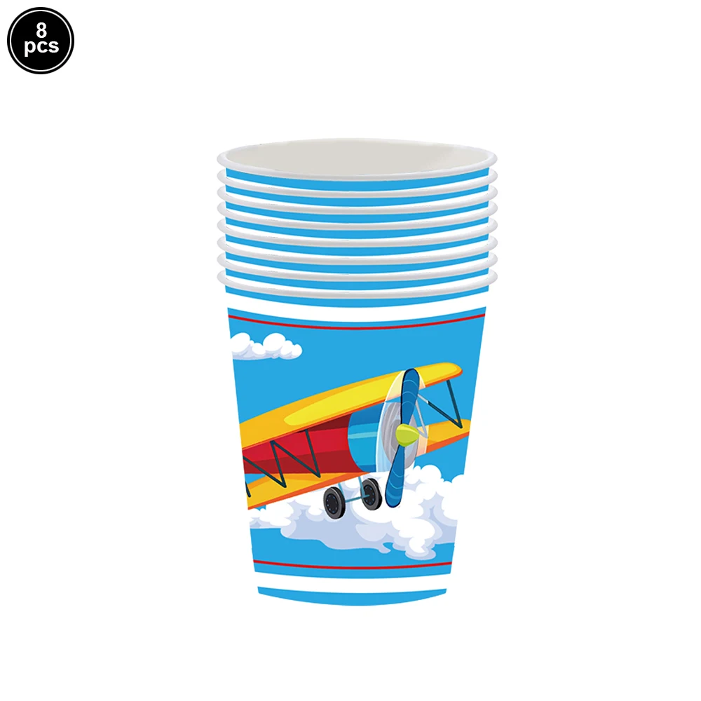 Aviation Adventure Birthday Party Supplies - Airplane Themed Plates & Napkins