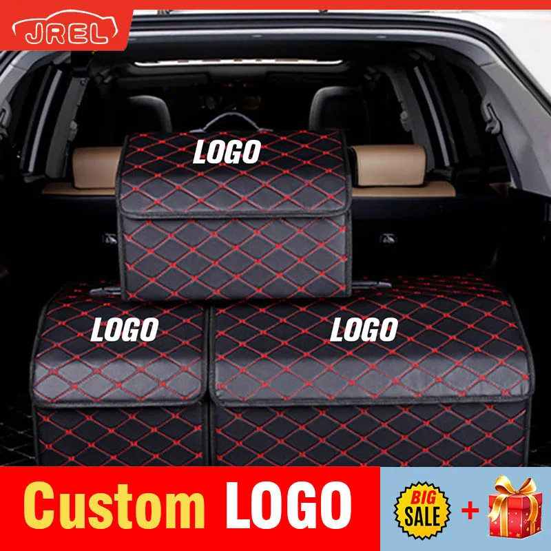 PU Leather Car Trunk Storage Bag Organizer Large Capacity Multipurpose