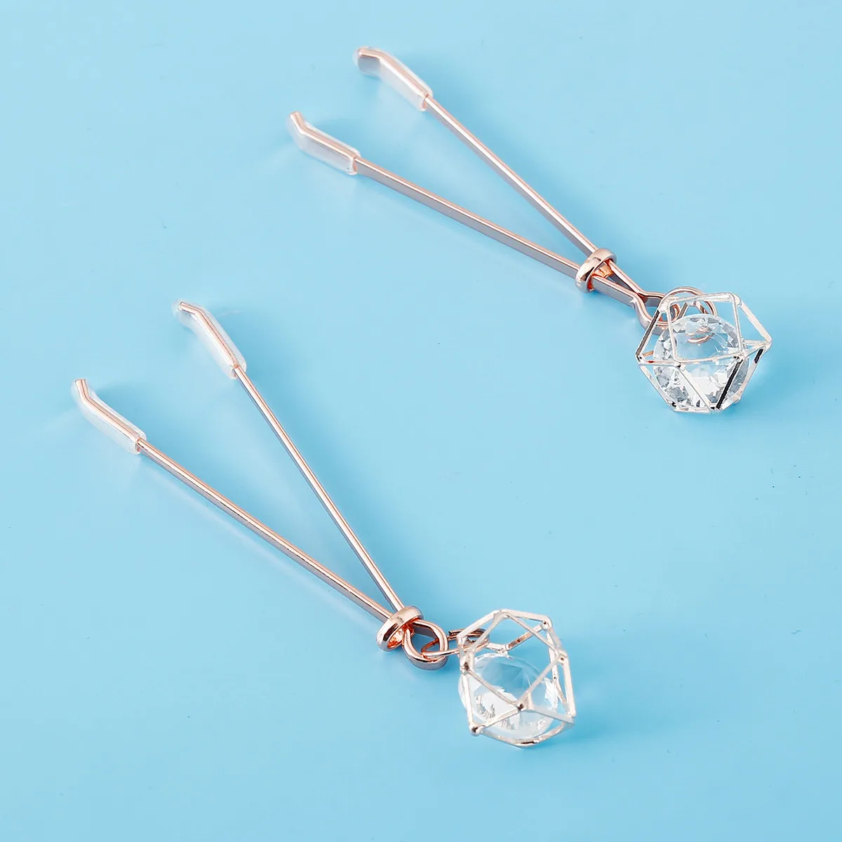 Sex Toy Couples SM Bondage Nipple Clip Metal Alloy Rose Gold Nipple Clip Adult Toy Couples