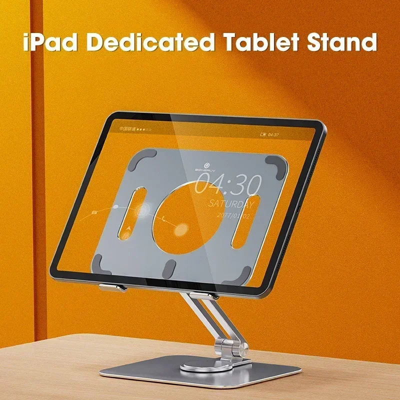 Aluminum Alloy Adjustable Tablet Stand Folding Portable Holder Phone Support Bracket for IPad Pad Samsung Xiaomi Huawei Tablet 3