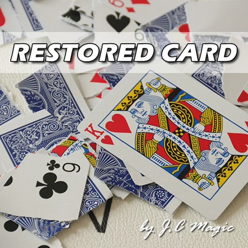 Restored Card by J.C Magic Tricks Broken Card Restored Magia Magician Close Up Street Illusions Gimmicks Mentalism Props