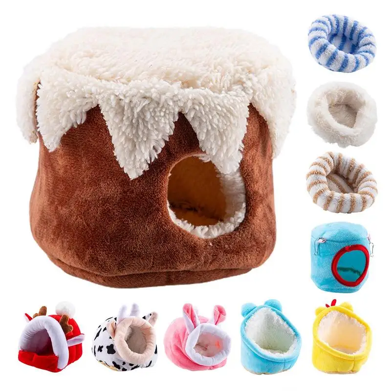 

Hamster Houses Super Warm Guinea Pig Cage Lightweight Cute Hamster Sleeping Nest Winter Cotton Nest Guinea Pig Accessories