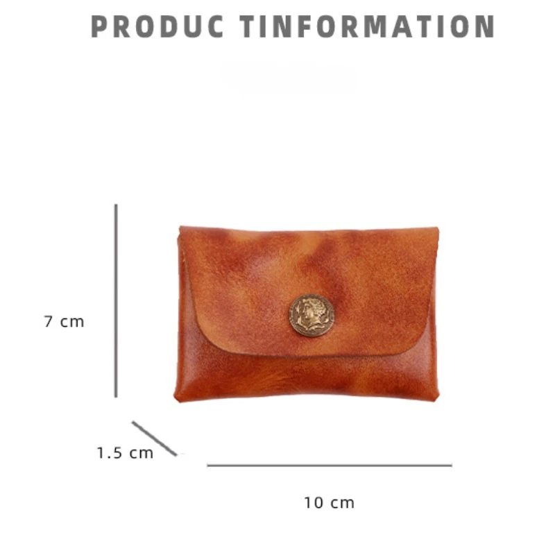 Credit/ID Card Case Genuine Leather Handmade High Quality Men Retro Small Wallet Bus/Name Card Holder Leather Women Card Wallet