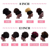 Grande queue de cheval synthétique Afro bouffante avec cordon de serrage, postiche crépue bouclée avec Clips dans les Extensions Updo pour femmes noires 3