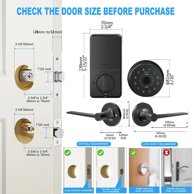 CDOK K10 smart lock, palm vein/fingerprint unlocking, support remote dynamic password, alloy material, safe and durable 3