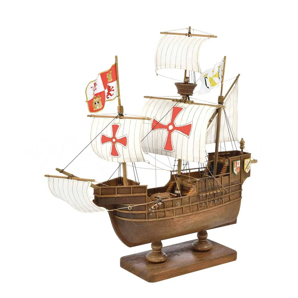 1/100 Santa Maria MAQUETTE BATEAU en bois assemblé à la main 1 1/100 Santa Maria MAQUETTE BATEAU en bois assemblé à la main 1