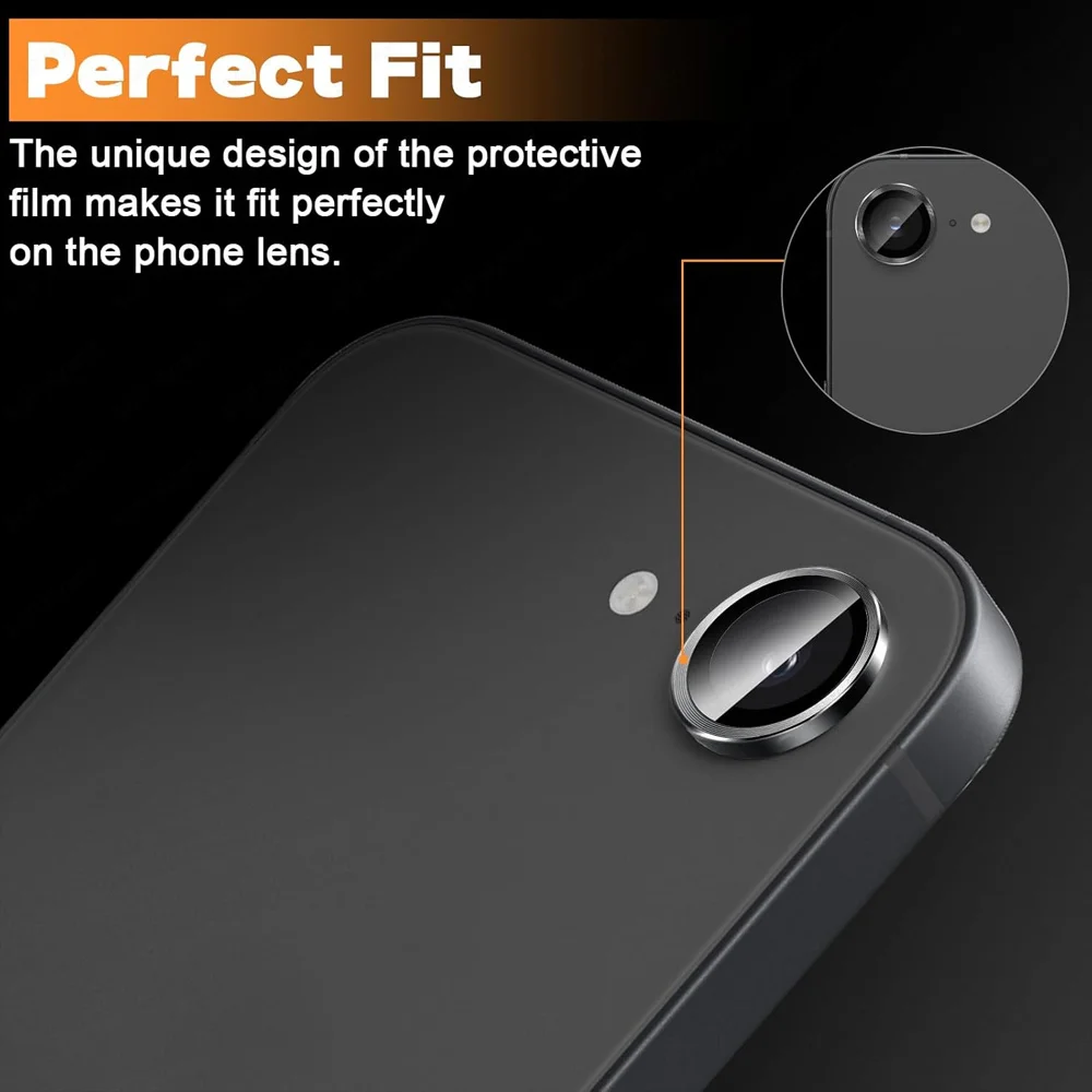 3D Metal Lens Glass Ring Camera Protector Case Cover
