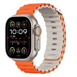 Ocean Silicone Strap for Smartwatch Wristband - Vibrant and Durable Design (Orange starlight)