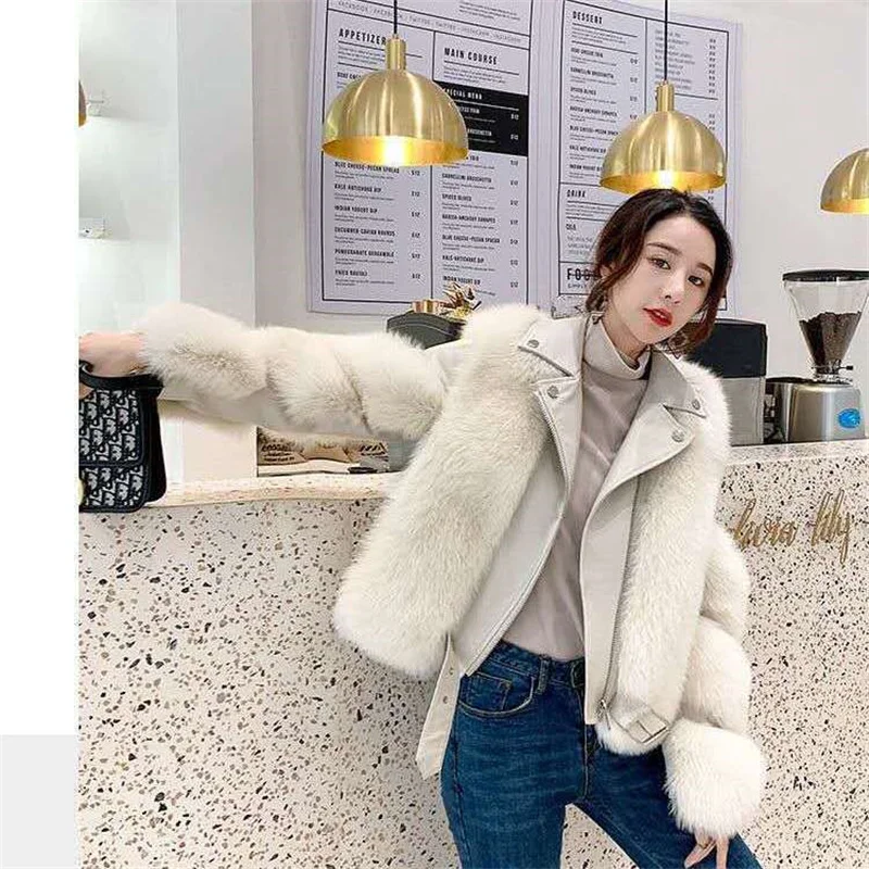2025 Winter Temperament Women New Full-Skin Fur Coat With High