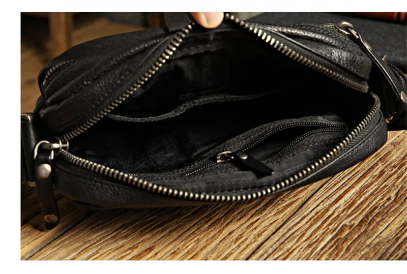 Fashion handmade designer natural real leather men small mini shoulder bag summer outdoor daily work best selling messenger bag