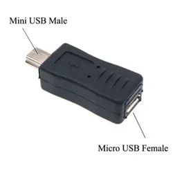 Compact 90° Angle Mini USB to Micro USB Adapter Plug (E)