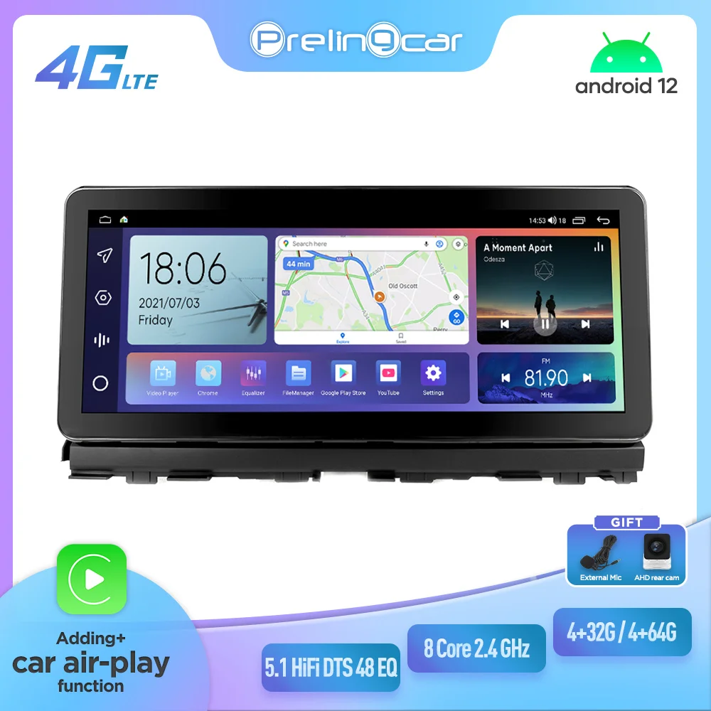 Prelingcar 12.3 For Honda Odyssey 2022 Years Android 12 Car Monitor