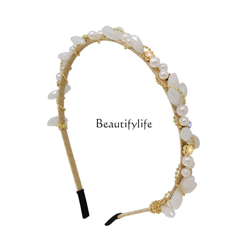 

Pearl Headband Female Fairy Red Princess Head Accessories Headband