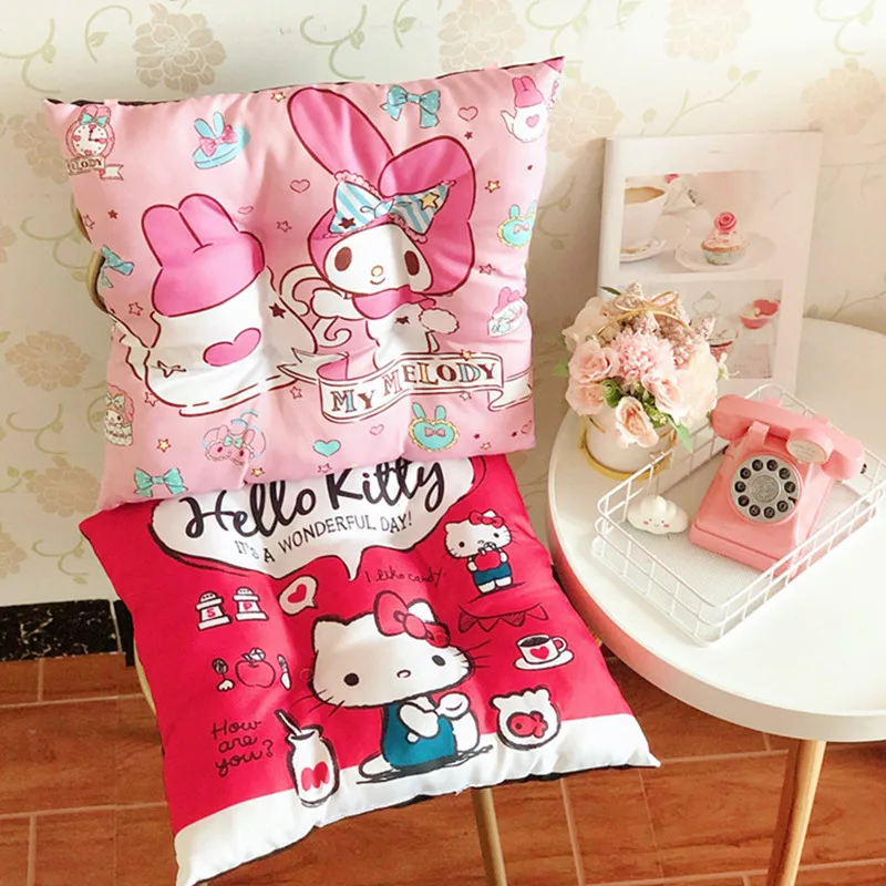 Sanrio hello kitty Cute Cartoon Cushion Girl Bedroom Chair Cushion My