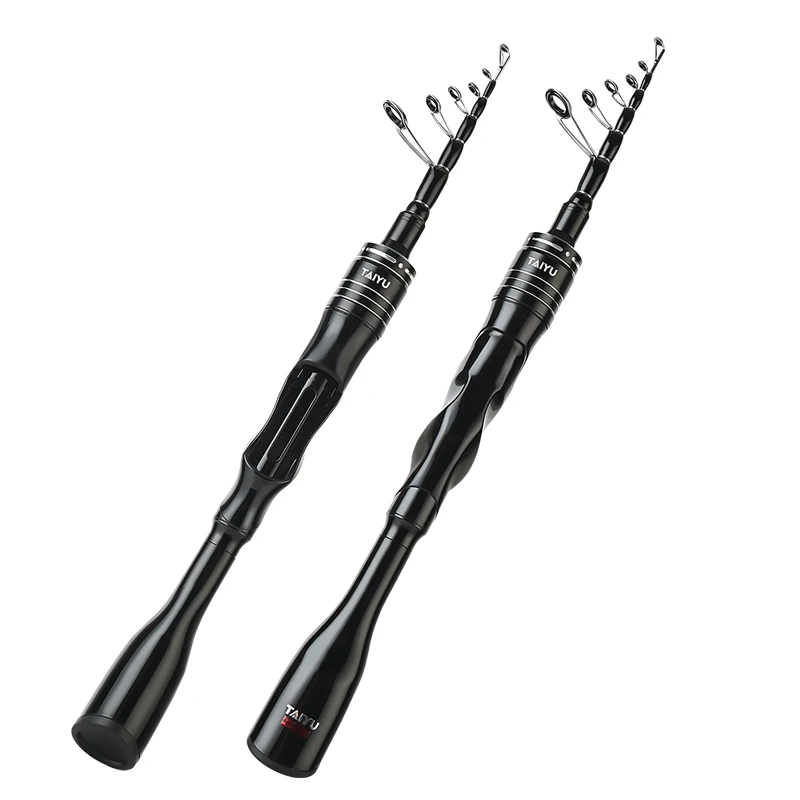 TAIYU 1.5/1.68/1.8 متر تلسكوبي الغزل الصيد رود خفيفة الوزن ألياف الكربون LF لينة تلميح 32 سنتيمتر مقطع قصير جدا الصيد رود