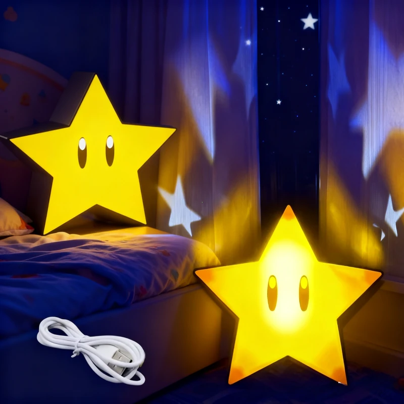 Super Star Light Figure LED Music Night Light Sound USB Charging Desk Lamp For Gifts Christmas Toys Desk Lamp