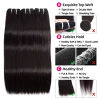 Extensions de Cheveux Humains Brésiliens Remy Véritables Non Traités 100% Qualité 16A, Lots Droits de 3, 4 ou 5 Pièces, Offres Spéciales pour Femmes 2