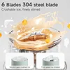 Wireless Blender Juice Electric Fruit Juicer Mixer Portable Juicer with Straw Household USB Charging 6 Blade Sippy Cup 5