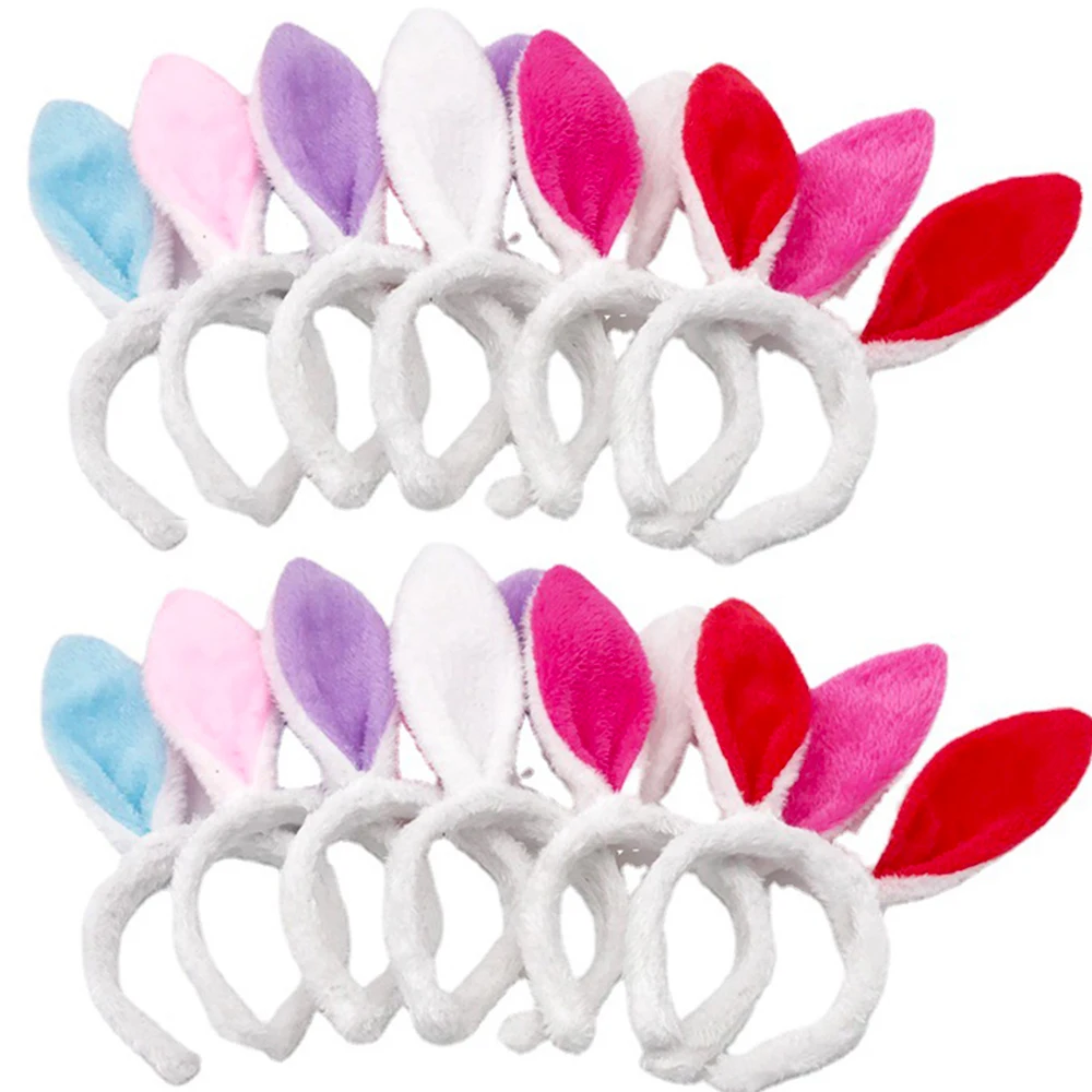 Cute Bunny Ears Headband - Soft Plush Adjustable Ears For Christmas & Easter
