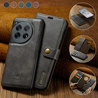 DG.MING Detachable 2Folding Case For OnePlus 13 12 11/Nord 2 5G/9RT 5G Wallet Case Leather Magnetic Cover for OnePlus 9/9Pro/9R 1