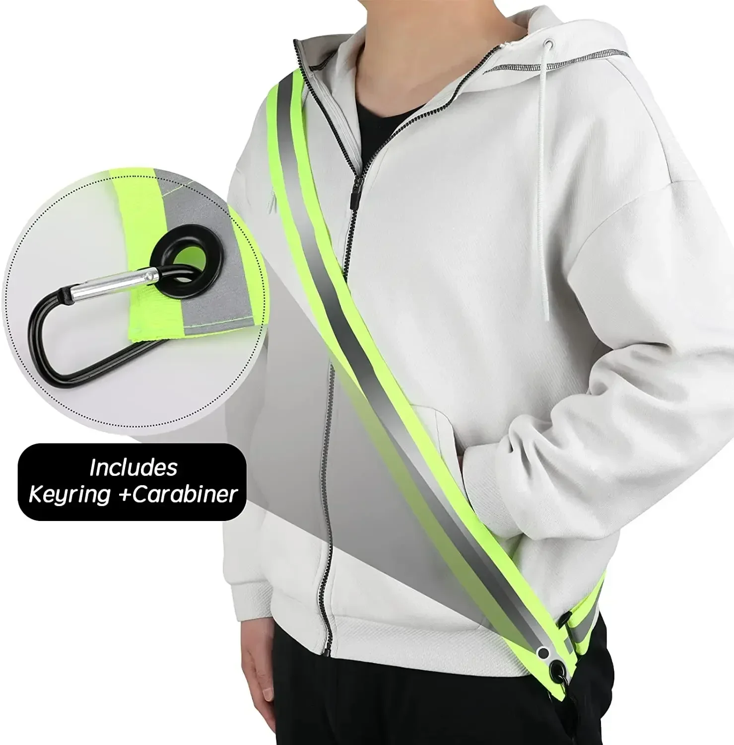 Reflective Safety Shoulder Belt High Visibility Reflective Elasticated Strip Adjustable Visible Night Safety Reflective Belt