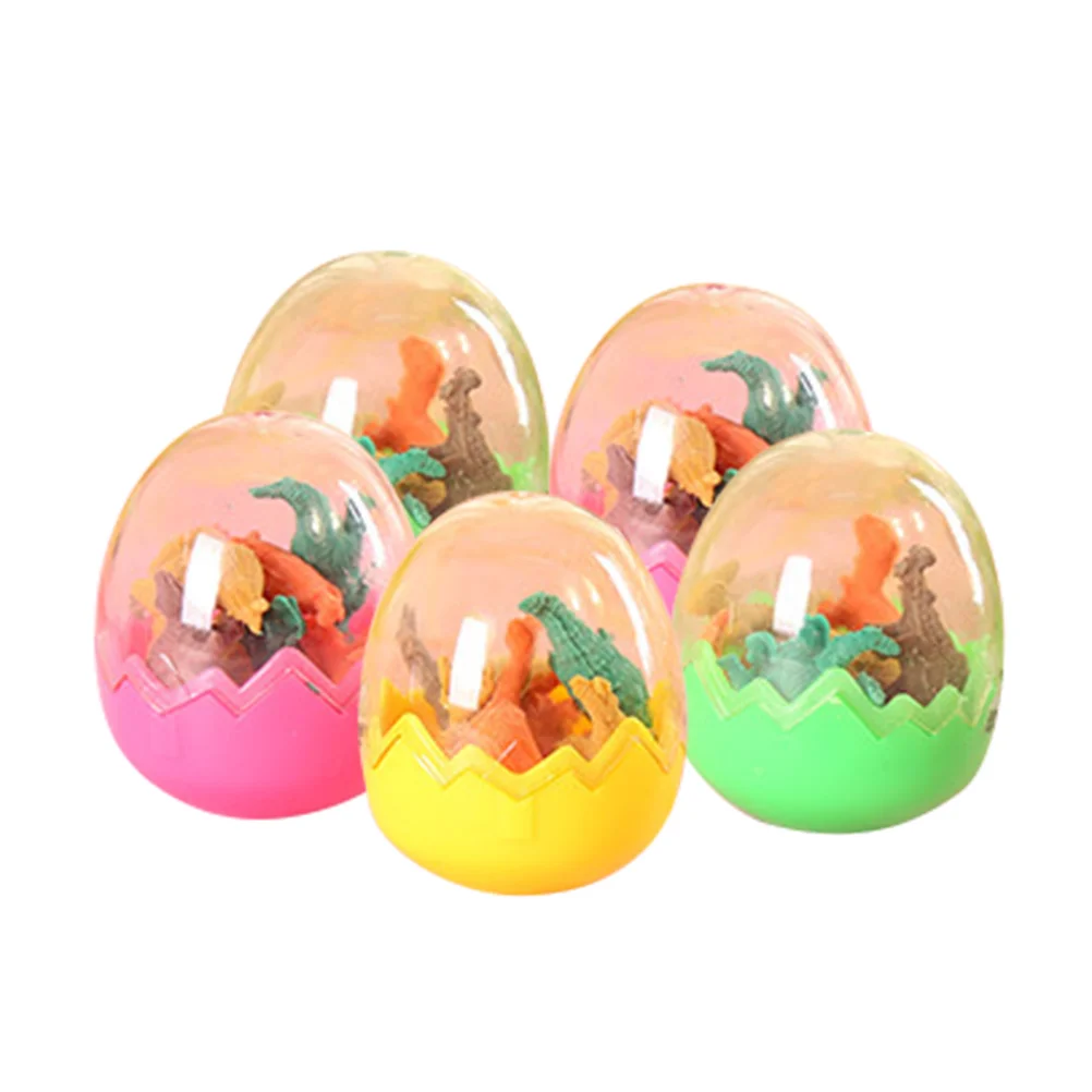 

5 Bottles Erasers for Kids Pencil Educational Dinosaur Animal Toys Mini Stationery School Supplies Rubber Child