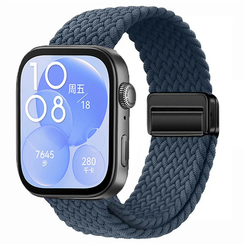 Nylon Braided Loop Strap - Magnetic Adjustable Comfort Bracelet Wristband