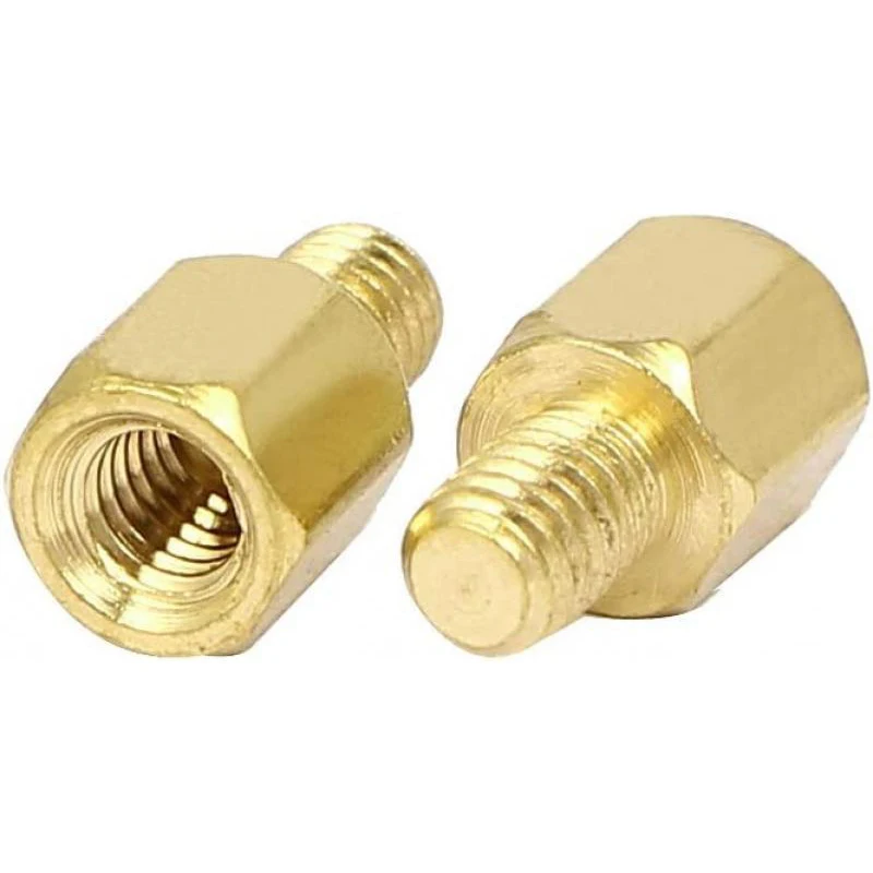 Brass Pillars M2/M2.5/M3/M4 Coppers Brass Pillars Standoff Circuit Spacer PCB Board Nut Screws Hex Round Single Cylinder Head/Hexagon pillar