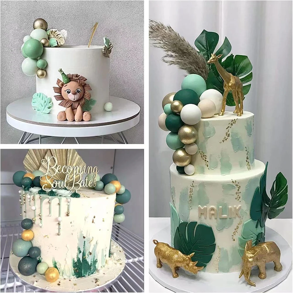 32 Stück Kugel-Kuchendekoration Bunte Perlenkugel-Kuchendeko für Geburtstag, Hochzeit, Babyparty Dessert Cupcake-Dekoration – Detail 15