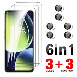 6-in-1 Tempered Glass and Case with Camera Protector for Nord  k66a (3 Glass 3 Lens Film)