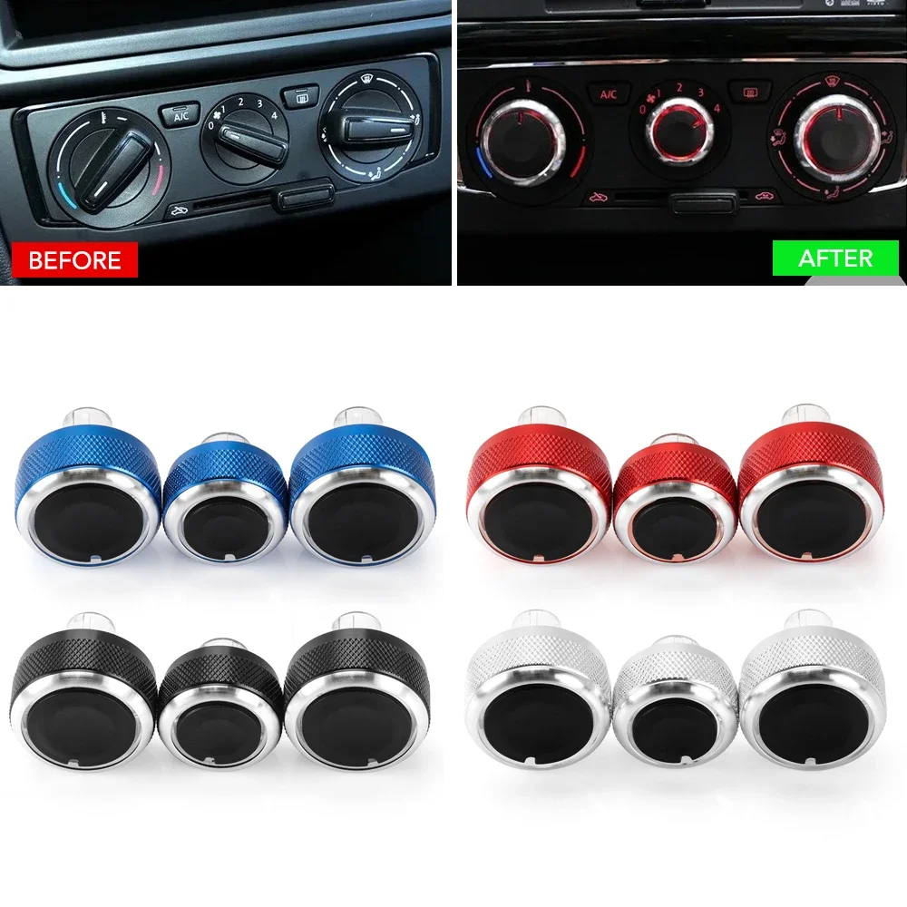 3PCS Auto Heizung Knöpfe Tasten Schalter Für VW Jetta MK5 Golf 5 Für Tiguan Touran Für Bora B6 Klimaanlage knopf Schalter