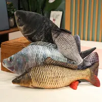 30cm/11.8in Simulation Funny Fish Plush Toys Stuffed Soft Animal CarpPlush Pillow Creative Sleep Cushion For Kids Girls Cat Toys 2