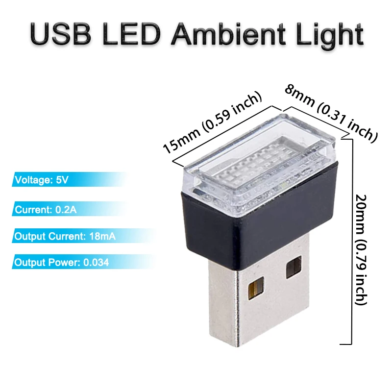 Рисунок 2 - 1 / 4 / 10 PCS Mini USB LED Декоративная