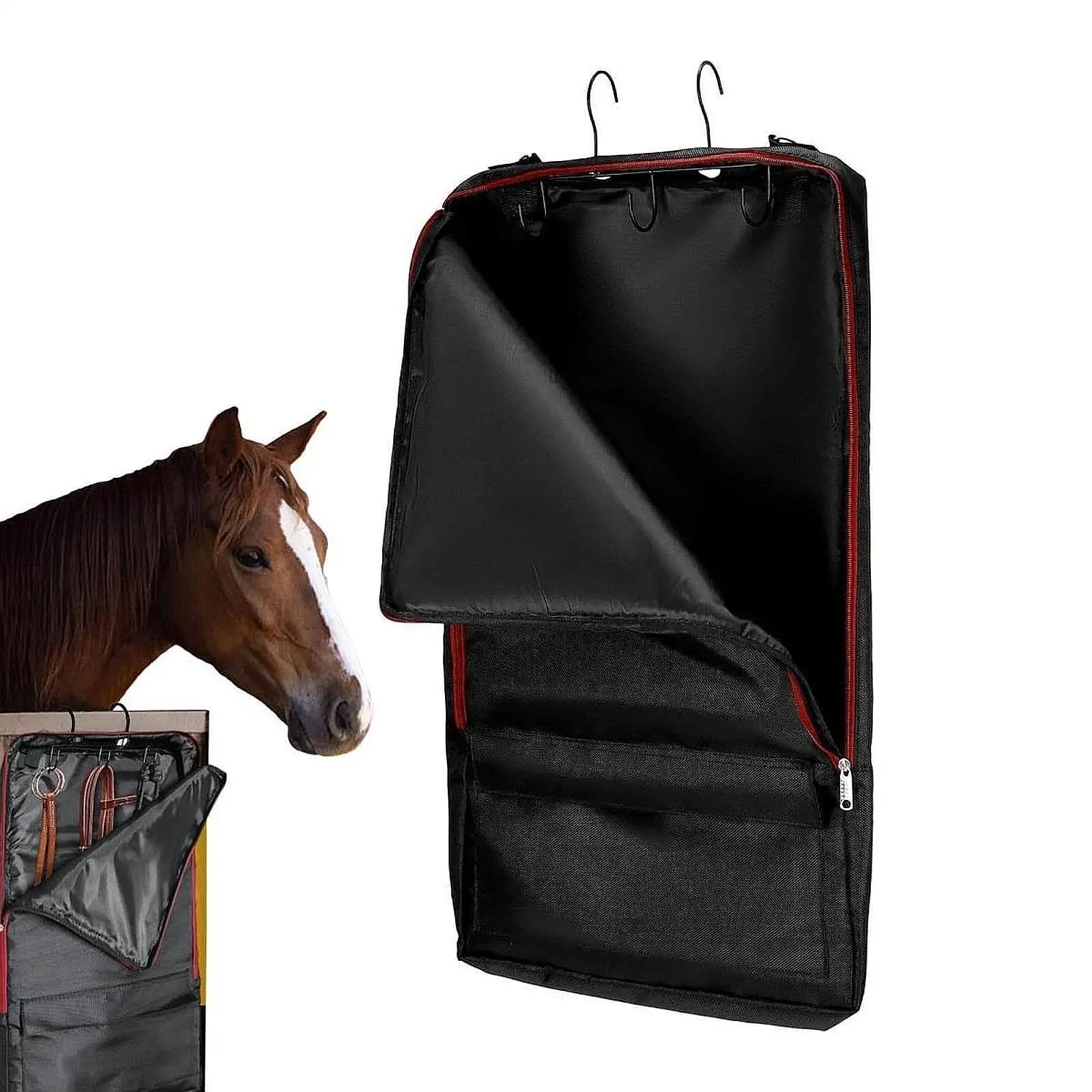 Bridle Bag for Horses with Hooks Portable Gift Waterproof Storage Tote for Reins