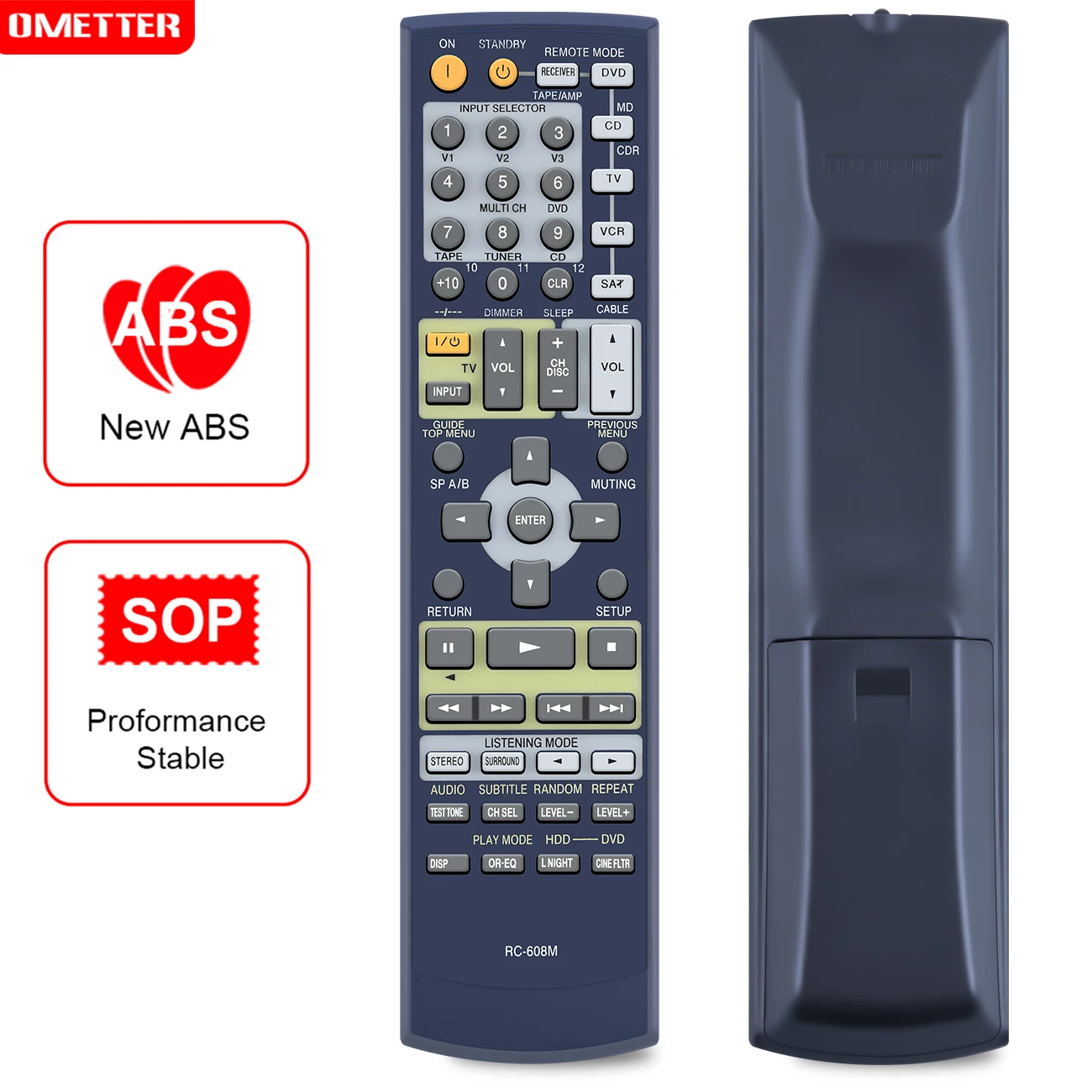 

Replacement Remote Control For Onkyo RC-605S RC-606S RC-645S RC-646S RC-608M RC-647M RC-650M RC-651M RC-668M AV Receiver