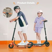 Trottinette électrique pour enfants K2Pro, moteur 150W, pneus de 6 pouces, batterie 18V, vitesse maximale 16km, portée 6-9km, Orange, noir, 3 vitesses avec LED 7