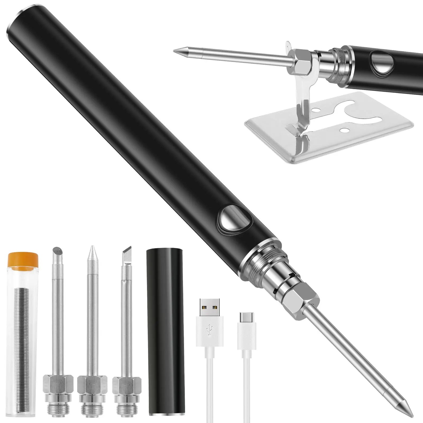 CordlessUSBSolderingIronKit1100mAh5VFastHeatingWeldingTool