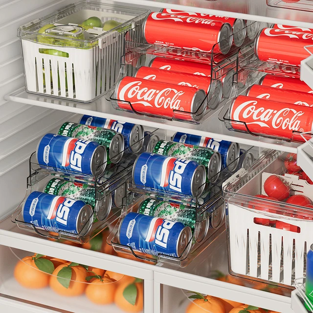 Transparent Refrigerator Organizer  Beverage Soda Drink Organizer -  Refrigerator - Aliexpress