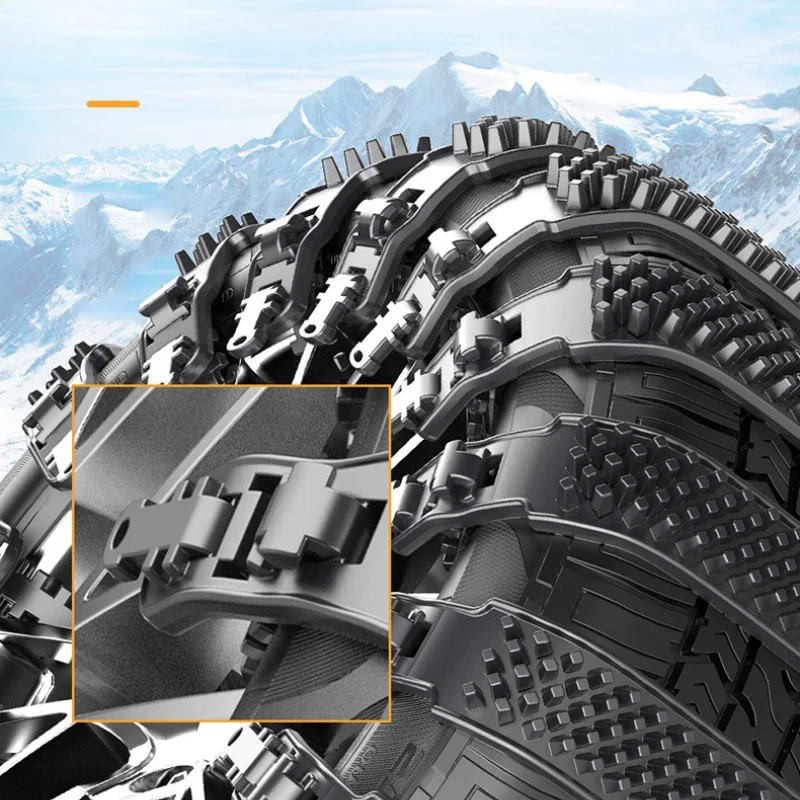 Winter Car Snow Chain Antiskid Outdoor Snow Car Motorcycle Tire Emergency Anti-Skid Tyre Chains Auto Accessories