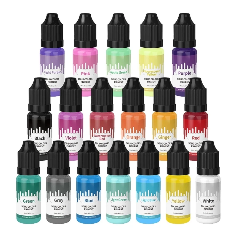 Y1Ub 18 Colori Resina Epossidica Pigmento Liquido Colorante Traslucido Colorante Gioielli Fai Da Te
