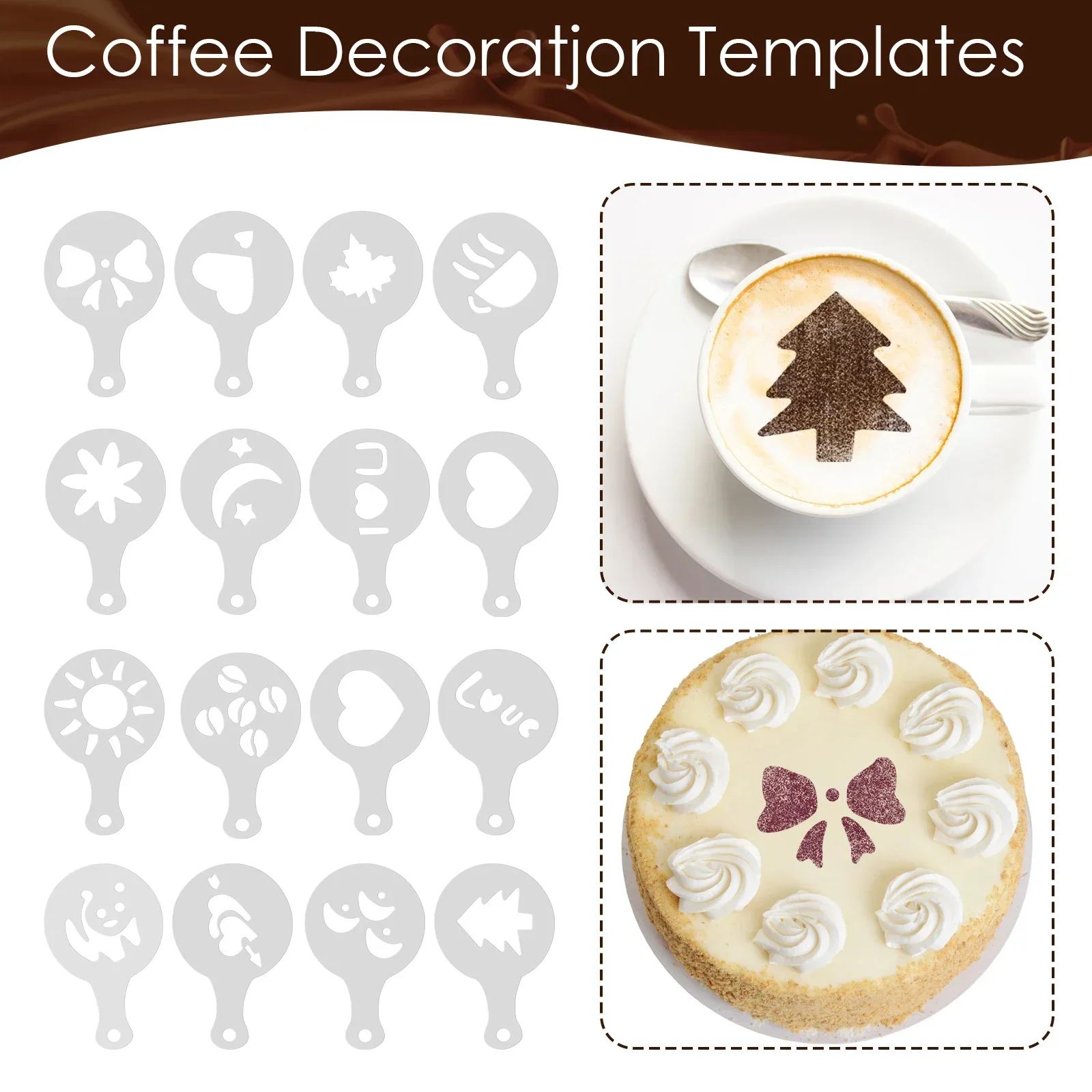 طقم فن اللاتيه للقهوة مكون من 24 قطعة، مجموعة أدوا...