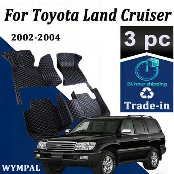 Tappetini Auto automobilistici personalizzati per Toyota Land Cruiser 100 2002 2003 2004 Auto Luxury Leather uomo donna tappetini Auto copertura completa