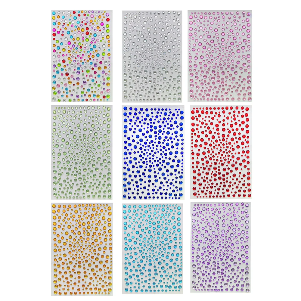 Face Jewels Tattoo Stickers Rhinestones Fake Tattoo for Women Masquerade Party Music Festival Stage Performance Face Makeup Tool 6