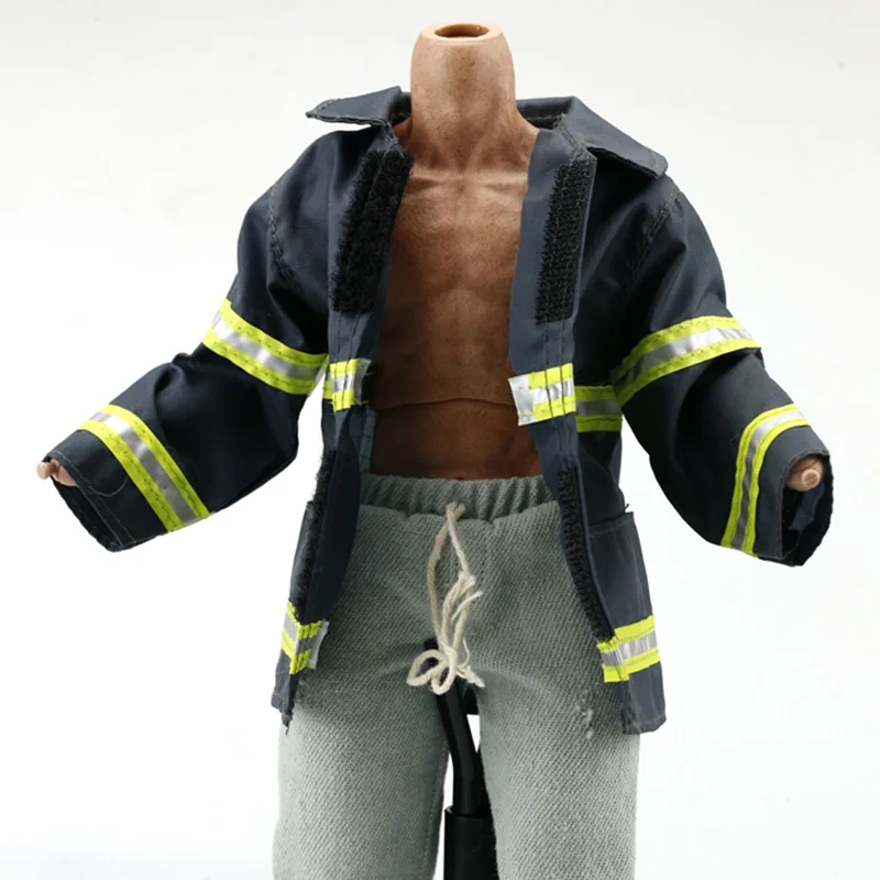 

1/6 Scale Versatile Firefighter Jacket Model Movable Doll Accessories Adult Collection Display Toy Gift Souvenirs