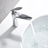 ก๊อกน้ำอ่างล้างหน้าแบบติดตั้งบนเคาน์เตอร์ รุ่น Golden Maple Leaf สำหรับน้ำร้อนและน้ำเย็น ใช้ในครัวเรือน แบบรูเดียว 3