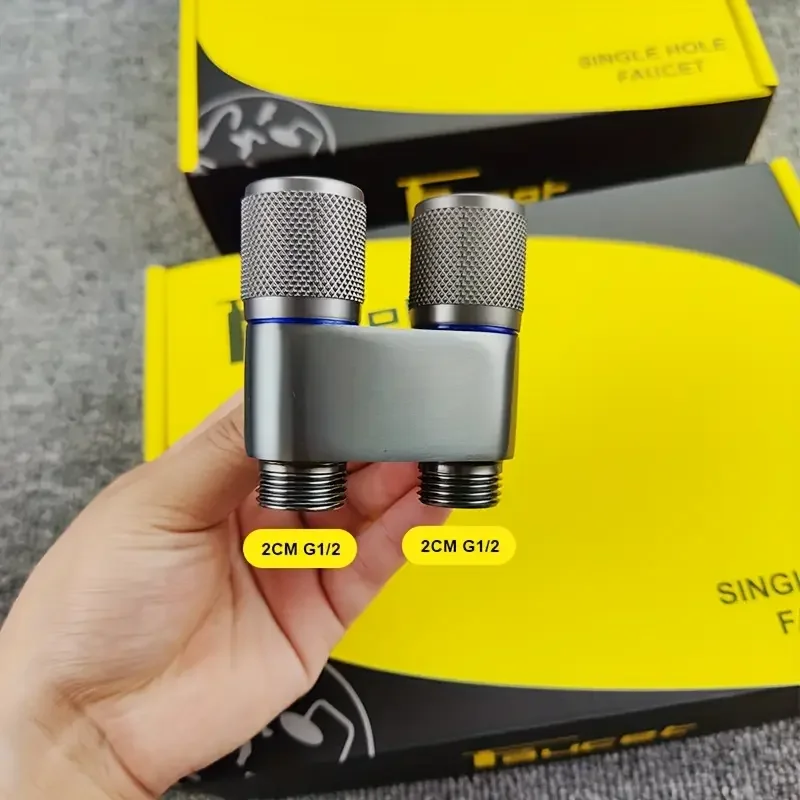 Stainless Steel Triangle Valve with One Inlet And Two Outlets, Equipped with a Spray Gun for Enhanced Flushing